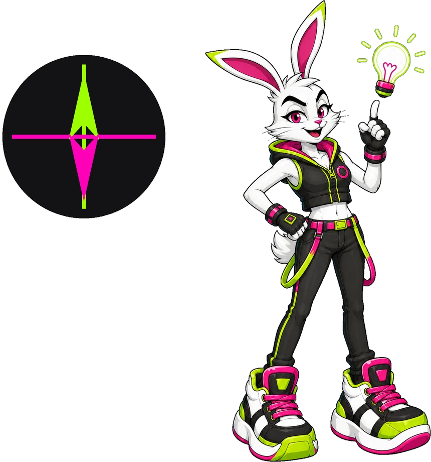 Jinxx mascot: Visibility compass